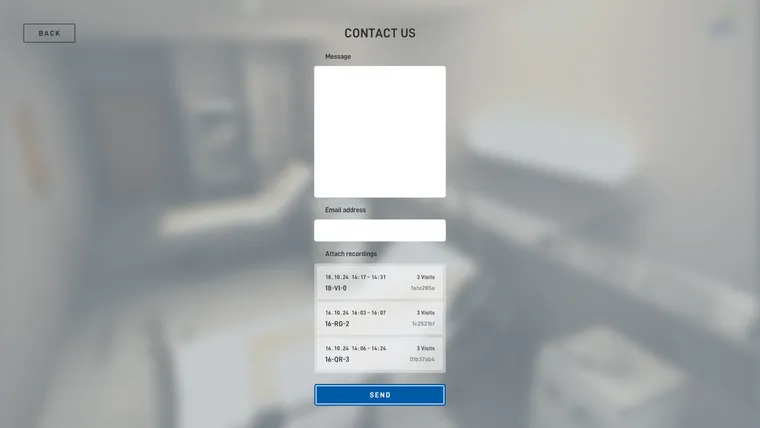 Integrated contact form in ViRTUE