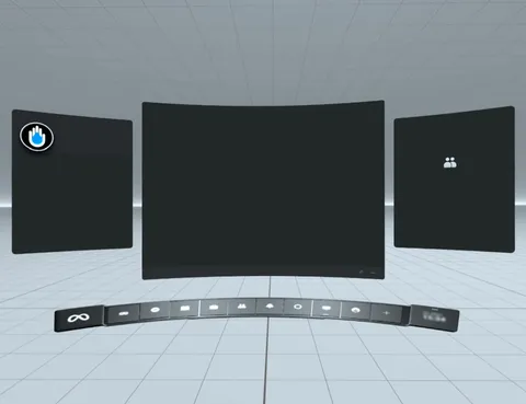 Oculus Desktop environment displayed inside the Meta Quest headset