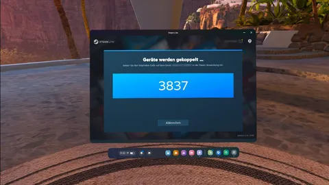 Steam Link Anzeige der 4-stelligen Kopplungs-Zahlenkombination