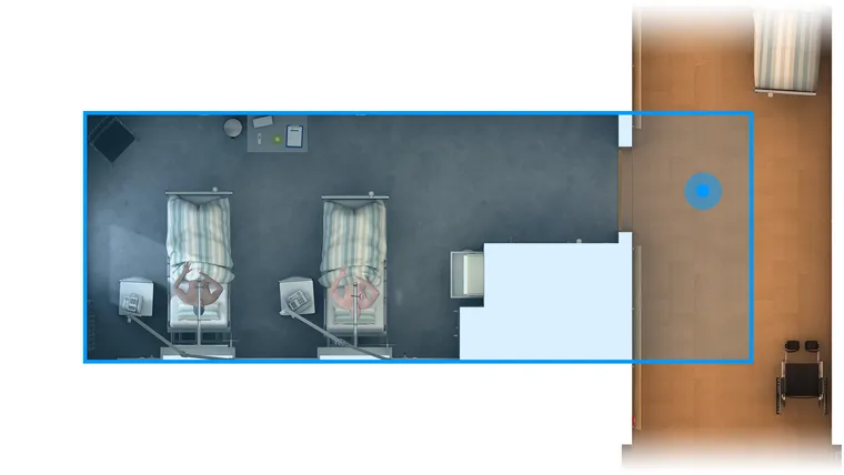 Overview of the virtual patient room in ViRTUE